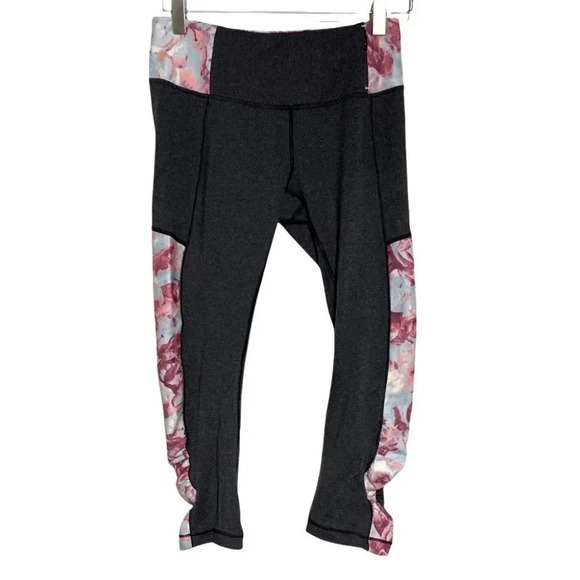 Calia Essential print S gray & pink‎ capri leggings - Picture 1 of 7